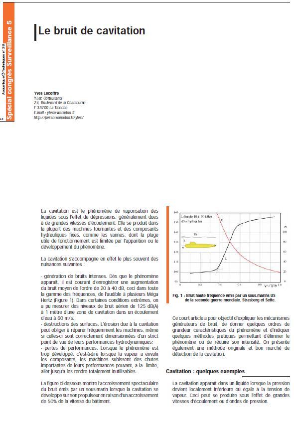 Le bruit de cavitation